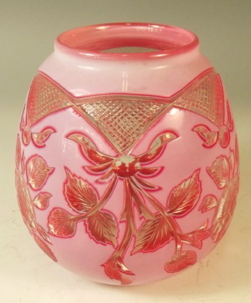 STEVENS AND WILLIAMS TRIPLE CASED INTAGLIO CUT POSY BOWL JOSHUA HODGETTS - ADDITIONAL PHOTO 1