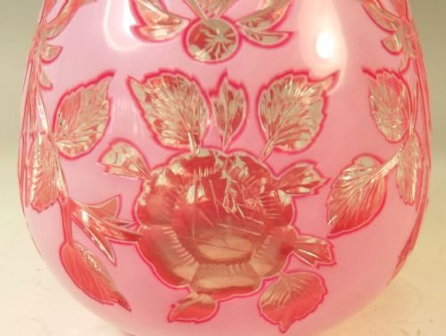 STEVENS AND WILLIAMS TRIPLE CASED INTAGLIO CUT POSY BOWL JOSHUA HODGETTS - ADDITIONAL PHOTO 2