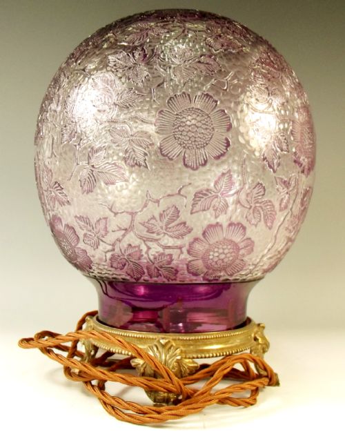 THOMAS WEBB CAMEO GLASS BATUTTO CUT SILVER PLATE LAMP - ADDITIONAL PHOTO 1
