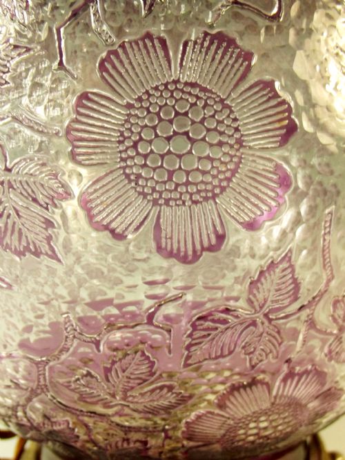 THOMAS WEBB CAMEO GLASS BATUTTO CUT SILVER PLATE LAMP - ADDITIONAL PHOTO 2