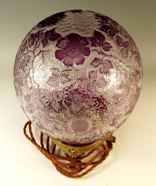 THOMAS WEBB CAMEO GLASS BATUTTO CUT SILVER PLATE LAMP - ADDITIONAL PHOTO 3