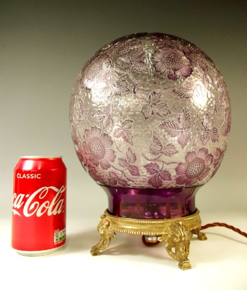 THOMAS WEBB CAMEO GLASS BATUTTO CUT SILVER PLATE LAMP - ADDITIONAL PHOTO 7