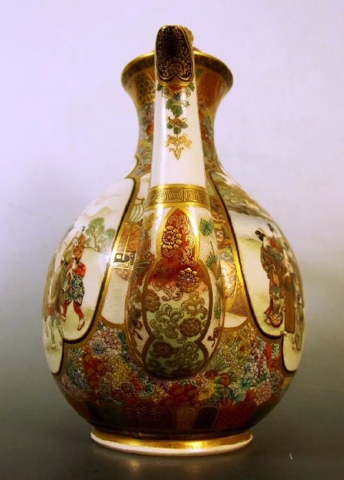 JAPANESE MEIJI PERIOD SATSUMA EWER OKAMOTO RYOZAN FOR THE YASUDA COMPANY - ADDITIONAL PHOTO 8