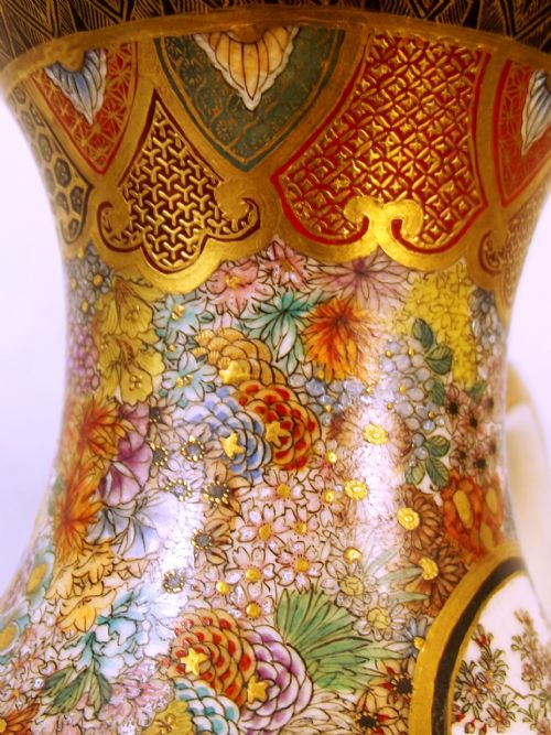 JAPANESE MEIJI PERIOD SATSUMA EWER OKAMOTO RYOZAN FOR THE YASUDA COMPANY - ADDITIONAL PHOTO 10