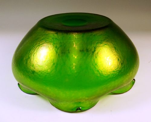 GREEN LOETZ CRETE PAPILLON GLASS FRUIT BOWL - ADDITIONAL PHOTO 3
