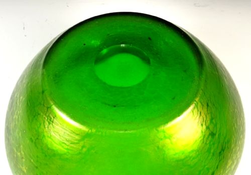 GREEN LOETZ CRETE PAPILLON GLASS FRUIT BOWL - ADDITIONAL PHOTO 4