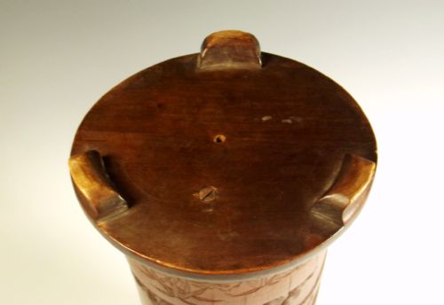 JAPANESE MEIJI PERIOD BAMBOO POT WITH INLAID IRON MOUNT - ADDITIONAL PHOTO 9