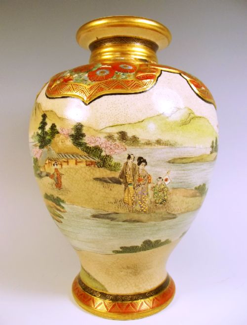 FINE JAPANESE MEIJI PERIOD SATSUMA POTTERY VASE - ADDITIONAL PHOTO 2