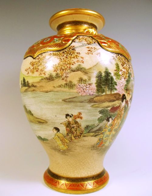 FINE JAPANESE MEIJI PERIOD SATSUMA POTTERY VASE - ADDITIONAL PHOTO 3