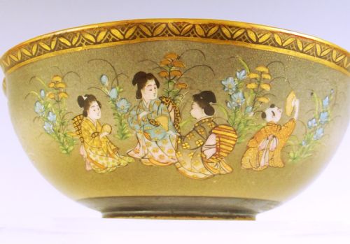 QUALITY JAPANESE MEIJI PERIOD SATSUMA BOWL - ADDITIONAL PHOTO 2