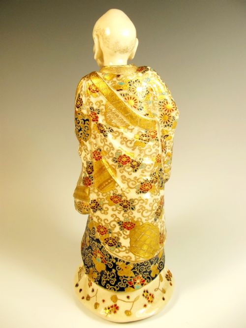 JAPANESE MEIJI PERIOD IMPERIAL SATSUMA ARHAT OKIMONO - ADDITIONAL PHOTO 2