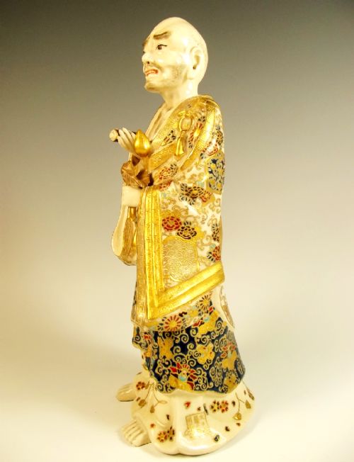 JAPANESE MEIJI PERIOD IMPERIAL SATSUMA ARHAT OKIMONO - ADDITIONAL PHOTO 4