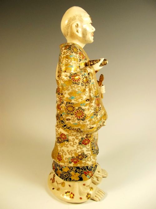 JAPANESE MEIJI PERIOD IMPERIAL SATSUMA ARHAT OKIMONO - ADDITIONAL PHOTO 5