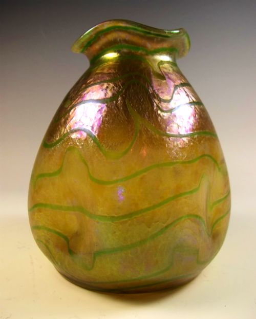 BOHEMIAN FRITZ HECKART KING TUT VASE - ADDITIONAL PHOTO 3