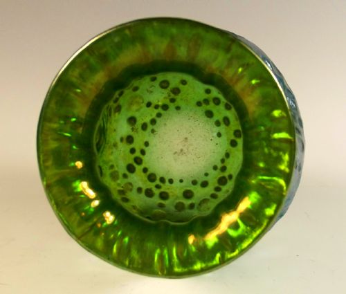 LOETZ BLUE ON GREEN DISPORA GLASS VASE - ADDITIONAL PHOTO 1