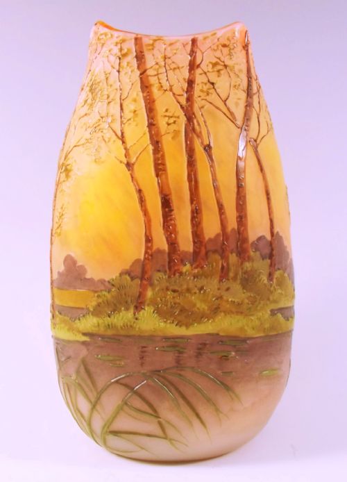 LEGRAS LANDSCAPE CAMEO GLASS VASE - ADDITIONAL PHOTO 2