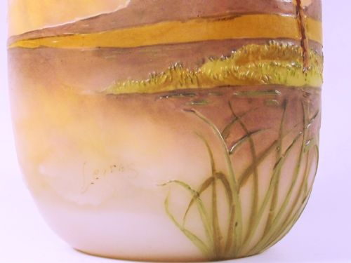 LEGRAS LANDSCAPE CAMEO GLASS VASE - ADDITIONAL PHOTO 3