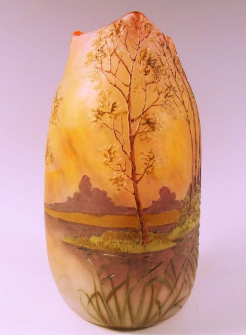 LEGRAS LANDSCAPE CAMEO GLASS VASE - ADDITIONAL PHOTO 5