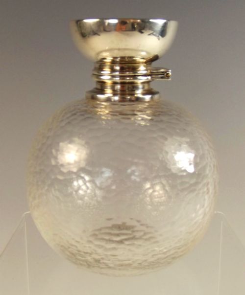 1906 HALLMARKED SILVER THOMAS WEBB BATTUTO CUT GLASS PERFUME BOTTLE - ADDITIONAL PHOTO 4