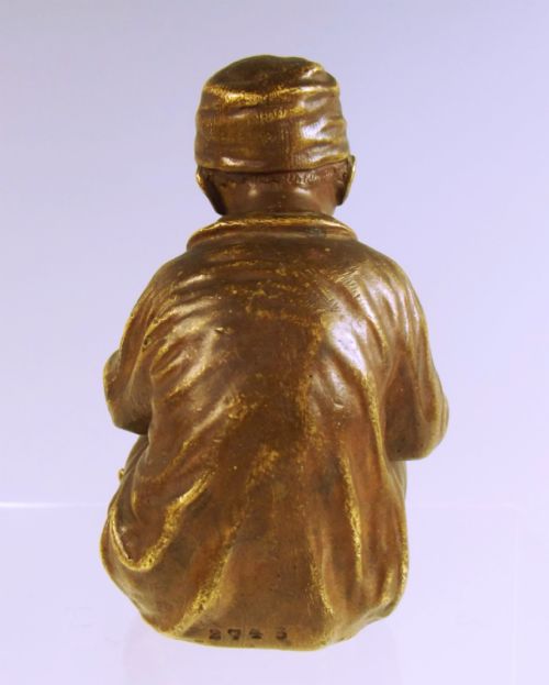 19TH C AUSTRIAN BRONZE OF A BOY WRITING - ADDITIONAL PHOTO 3