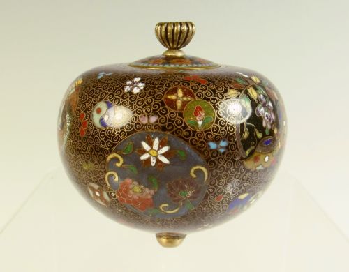 japanese meiji period cloisonne enamel koro - CATEGORY: ANTIQUE METAL - DATED 1890