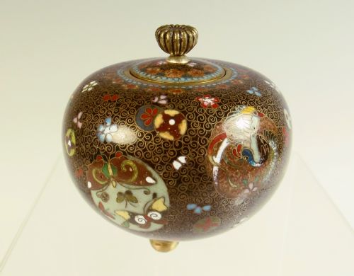 JAPANESE MEIJI PERIOD CLOISONNE ENAMEL KORO - ADDITIONAL PHOTO 1