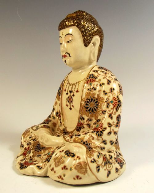 JAPANESE MEIJI PERIOD IMPERIAL SATSUMA OKIMONO OF BUDDHA - ADDITIONAL PHOTO 1
