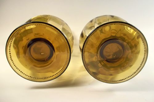LARGE TRUE PAIR OF HARRACH ENAMELLED GLASS VASES - ADDITIONAL PHOTO 7