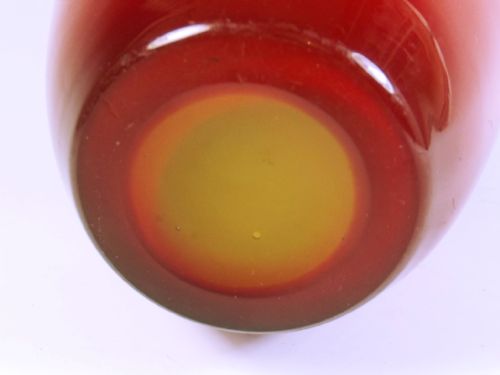 UNUSUAL HARRACH GILDED PEACHBLOW GLASS VASE - ADDITIONAL PHOTO 5