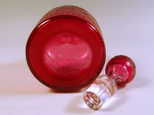 STEVENS AND WILLIAMS CRANBERRY GLASS SCENT BOTTLE - ADDITIONAL PHOTO 4