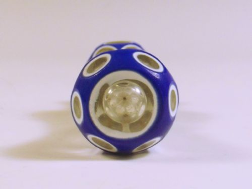BOHEMIAN SILVER GILT OVERLAY GLASS SCENT BOTTLE - ADDITIONAL PHOTO 5