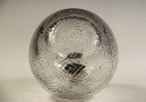 STOURBRIDGE DIAMOND AIR TRAP GLASS SILVER TOPPED SCENT BOTTLE - ADDITIONAL PHOTO 1