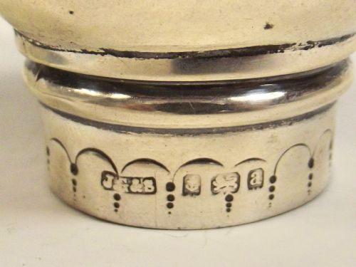 STOURBRIDGE DIAMOND AIR TRAP GLASS SILVER TOPPED SCENT BOTTLE - ADDITIONAL PHOTO 3