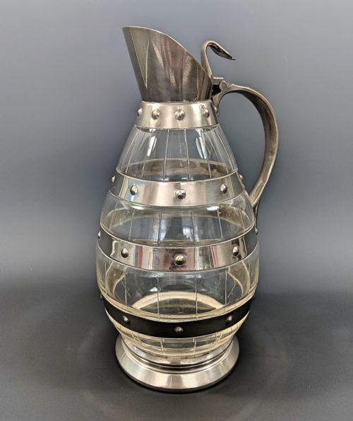 PAIR WMF WINE BARREL CLARET JUGS C1925 - ADDITIONAL PHOTO 4