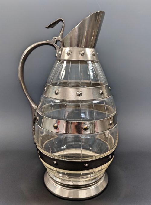 PAIR WMF WINE BARREL CLARET JUGS C1925 - ADDITIONAL PHOTO 8