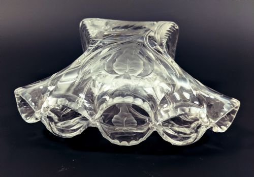 STEVENS AND WILLIAMS INTAGLIO CUT GLASS IRIS VASE - ADDITIONAL PHOTO 3