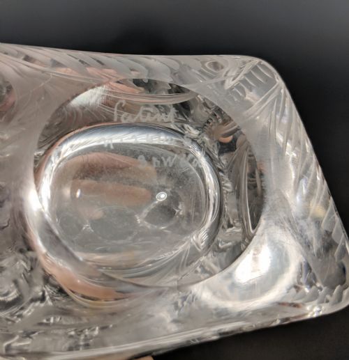 STEVENS AND WILLIAMS INTAGLIO CUT GLASS IRIS VASE - ADDITIONAL PHOTO 5