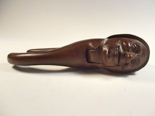 19TH C BLACK FOREST CARVED WOOD NUT CRACKER - ADDITIONAL PHOTO 1