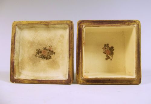 JAPANESE MEIJI PERIOD SATSUMA POTTERY BOX COVER - ADDITIONAL PHOTO 2