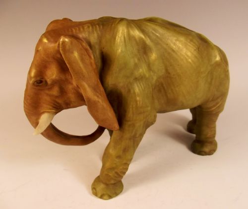PAIR OF ROYAL DUX PORCELAIN ELEPHANTS - ADDITIONAL PHOTO 7