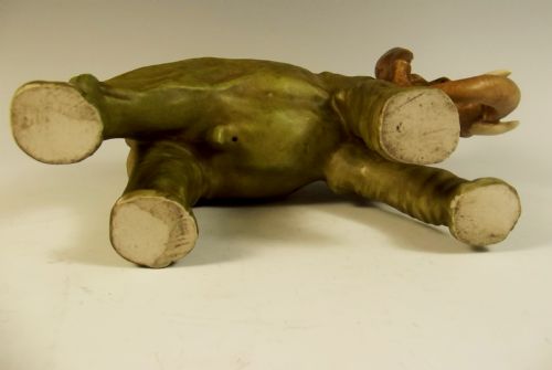 PAIR OF ROYAL DUX PORCELAIN ELEPHANTS - ADDITIONAL PHOTO 9