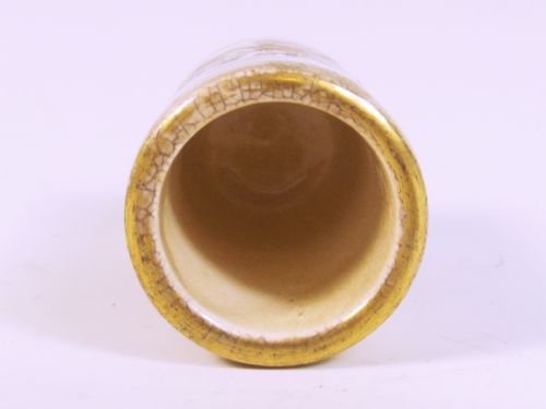 JAPANESE MEIJI PERIOD MINIATURE SATSUMA BRUSH POT - ADDITIONAL PHOTO 4