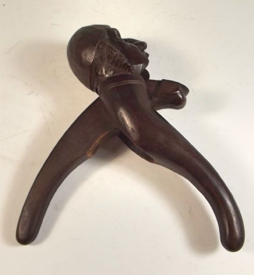 19TH C BLACK FOREST CARVED WOOD NUT CRACKER SCROOGE - ADDITIONAL PHOTO 2