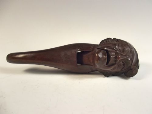 19TH C BLACK FOREST CARVED WOOD NUT CRACKER SCROOGE - ADDITIONAL PHOTO 3