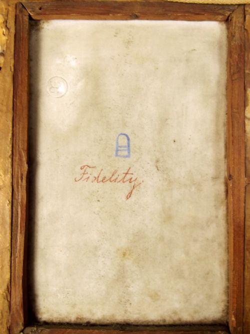 19TH C ROYAL VIENNA PAINTED PORCELAIN PLAQUE GILTWOOD FRAME - ADDITIONAL PHOTO 4