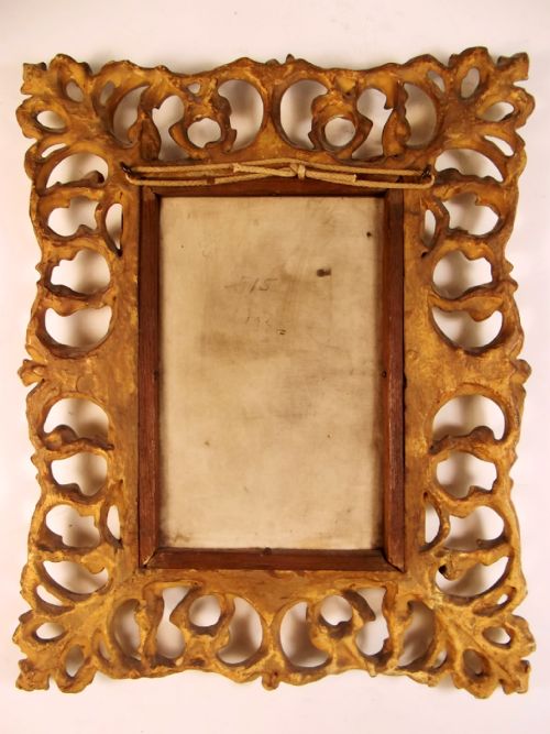 19TH C CONTINENTAL PAINTED PORCELAIN PORTRAIT PLAQUE GILTWOOD FRAME - ADDITIONAL PHOTO 4