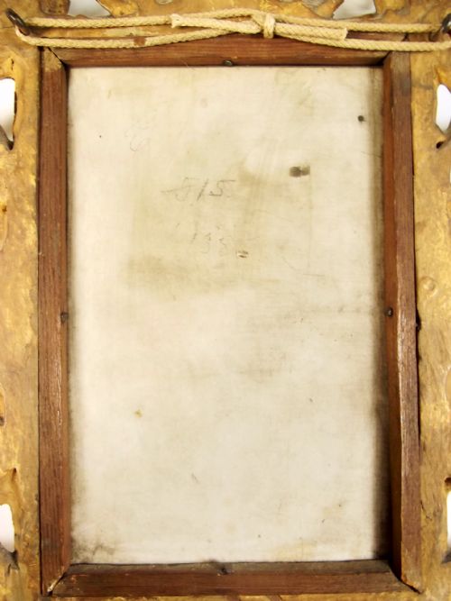19TH C CONTINENTAL PAINTED PORCELAIN PORTRAIT PLAQUE GILTWOOD FRAME - ADDITIONAL PHOTO 5