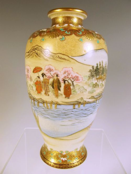 JAPANESE MEIJI PERIOD SATSUMA VASE SOZAN - ADDITIONAL PHOTO 3