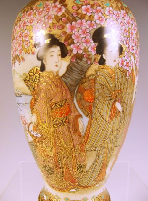 JAPANESE MEIJI PERIOD SATSUMA VASE SOZAN - ADDITIONAL PHOTO 4