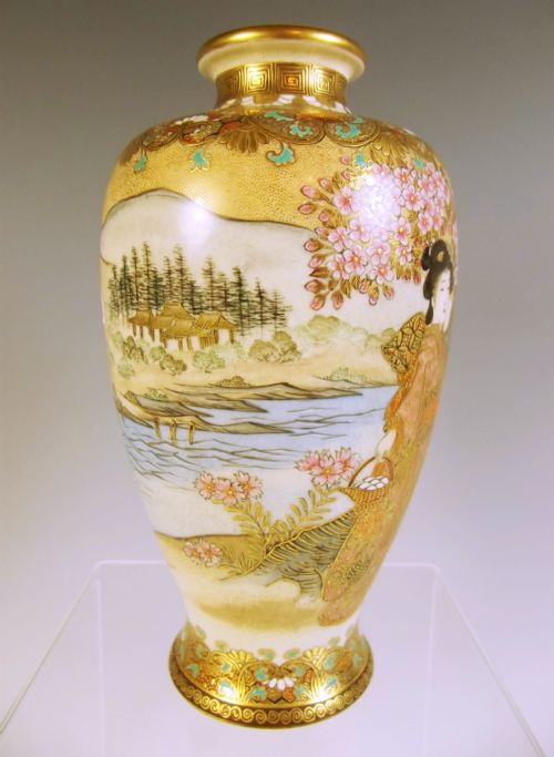 JAPANESE MEIJI PERIOD SATSUMA VASE SOZAN - ADDITIONAL PHOTO 5